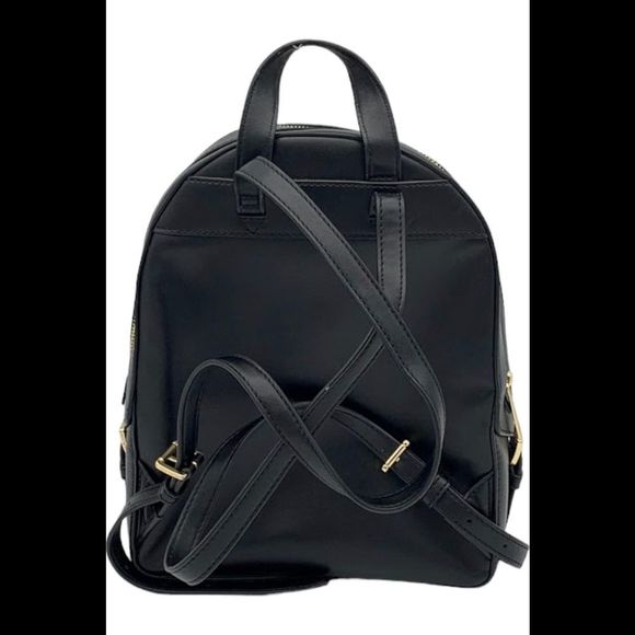 Michael Kors Jaycee MD Pebbled Leather Backpack Black - Picture 2 of 3
